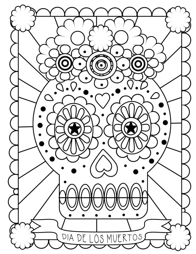 Free Printable Day Of The Dead Coloring Pages Best Coloring Pages For Kids
