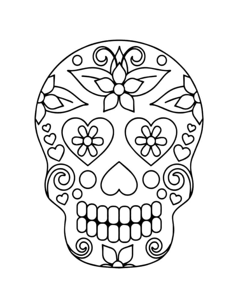 Free Printable Day Of The Dead Coloring Pages for Kids And Adults Hess Un Academy