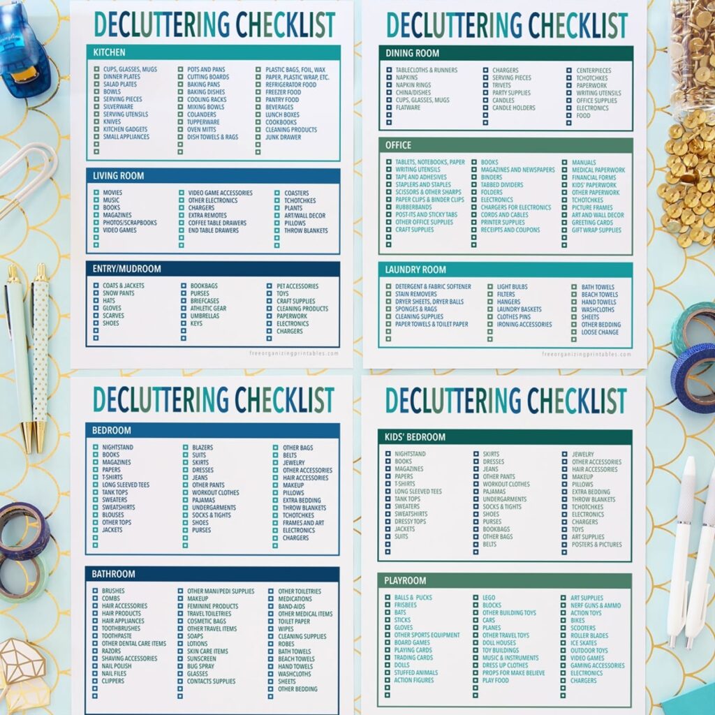 Free Printable Declutter Checklist Free Organizing Printables