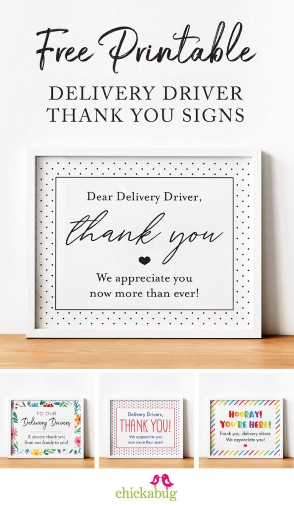 Free Printable Delivery Driver Signs Chickabug