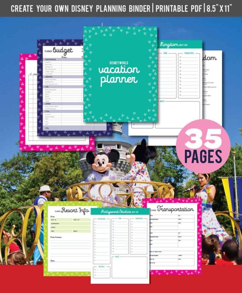 FREE Printable Disney Vacation Planner For 2023 WDW Vacation Tips