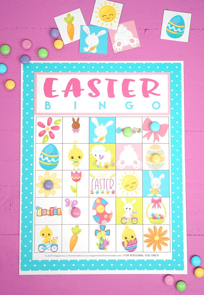 FREE Printable Easter Bingo Game Cards Happiness Is Homemade