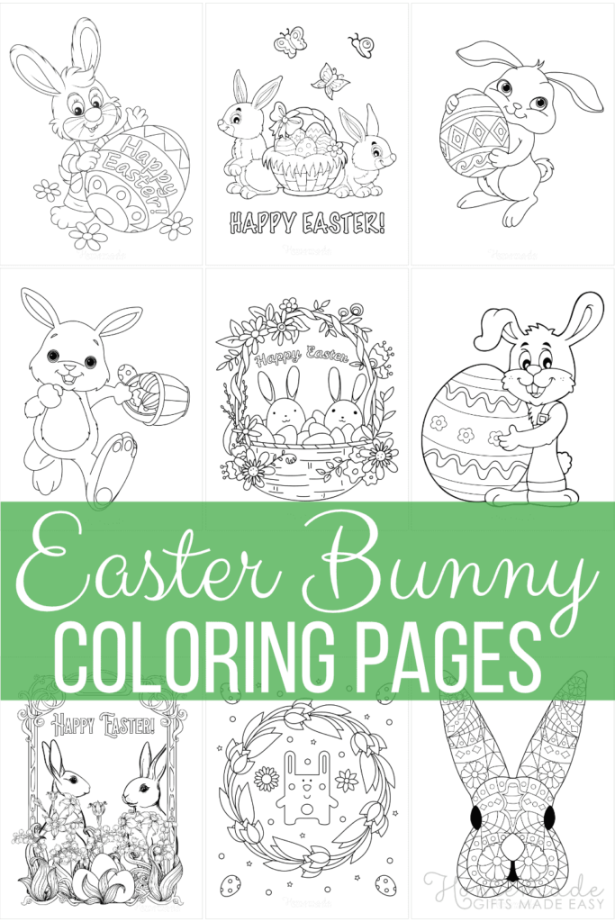 Free Printable Easter Bunny Coloring Pages For Kids Adults 2023