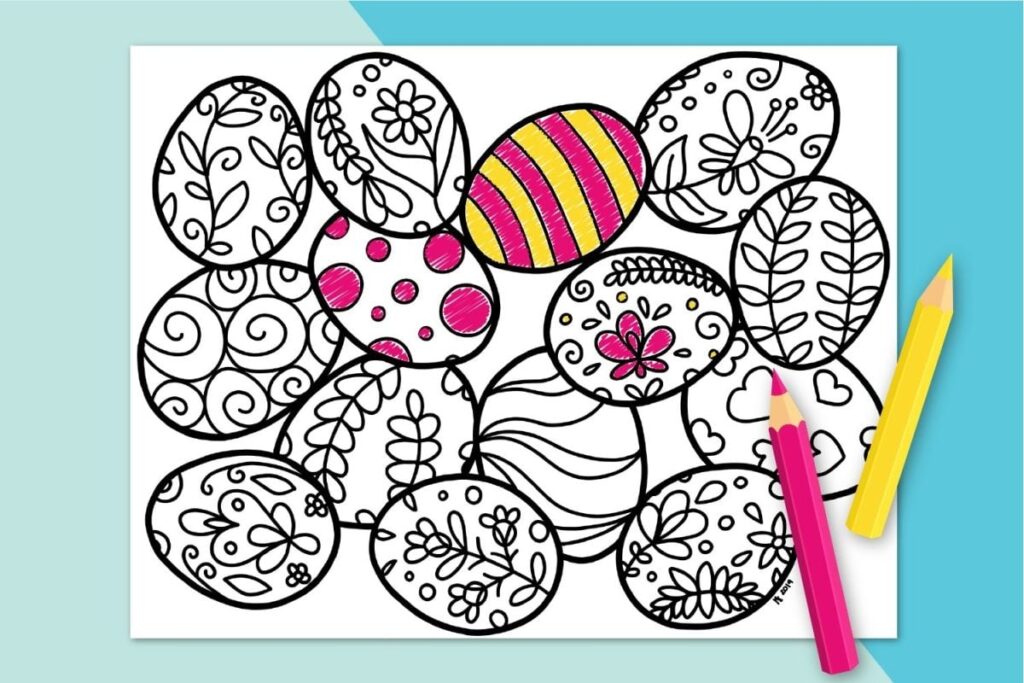 Free Printable Easter Coloring Page Hey Let s Make Stuff