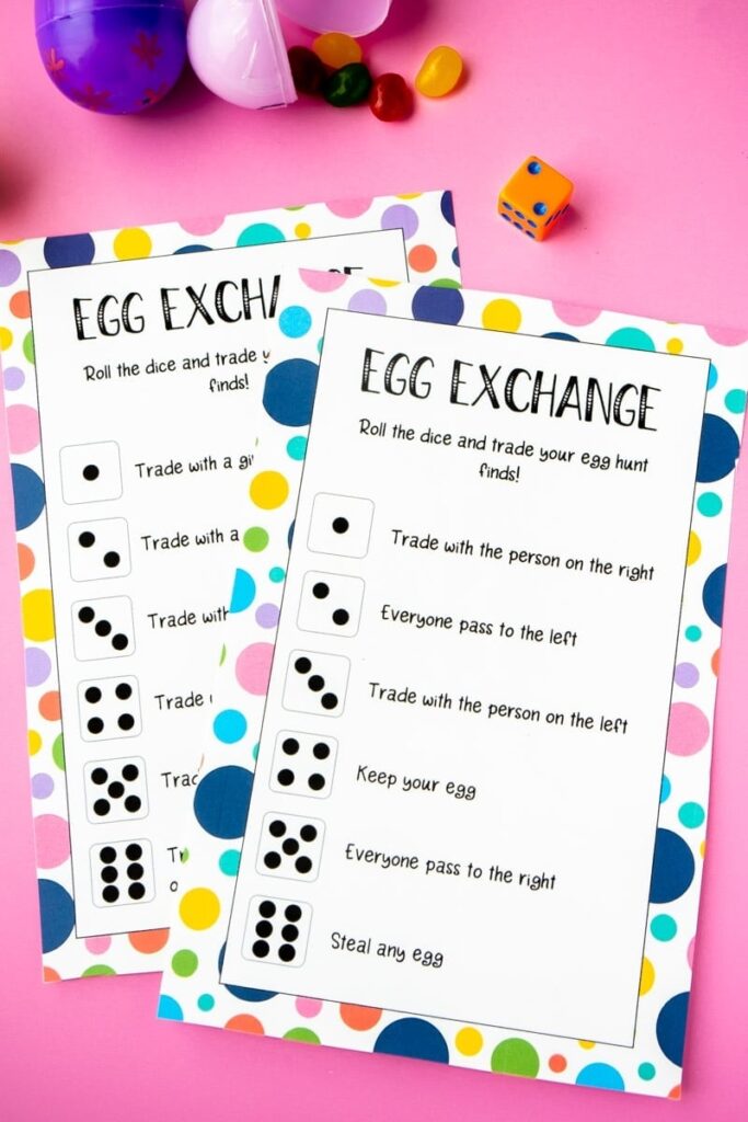 Free Printable Easter Dice Game Play Party Plan