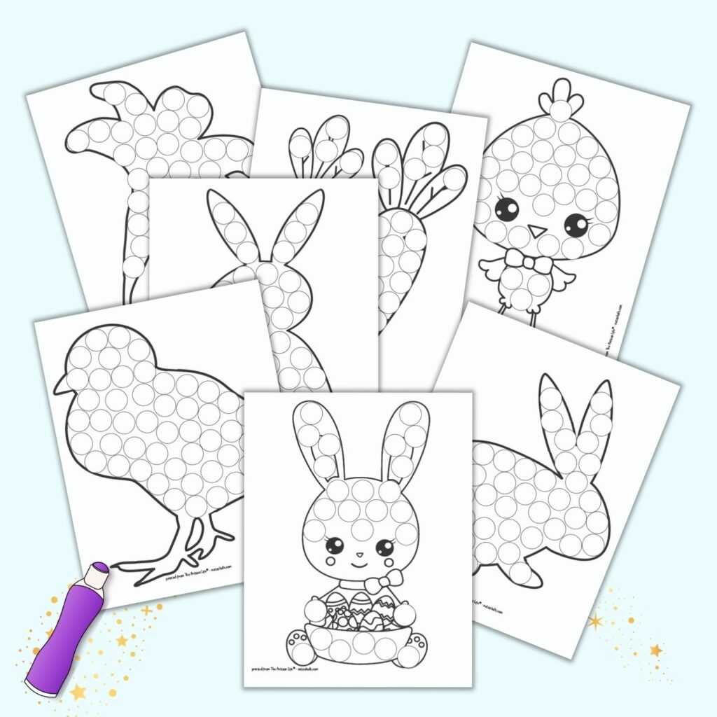 Free Printable Easter Do A Dot Pages For Toddlers And Preschoolers The Artisan Life