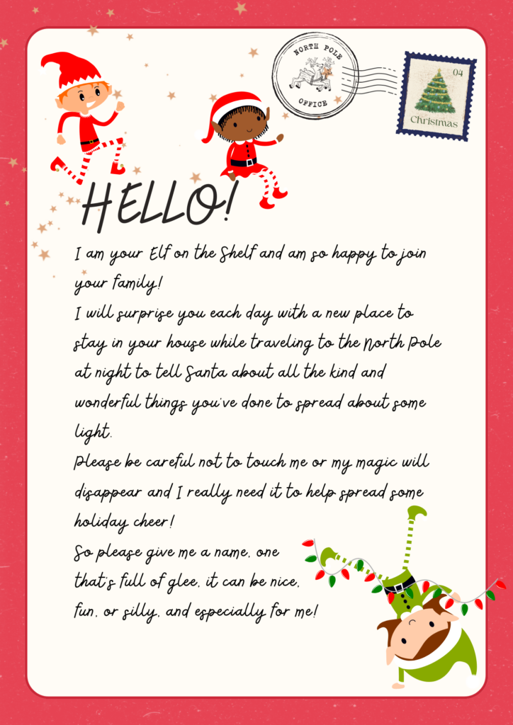 Free Printable Elf On The Shelf Welcome And Arrival Letters Lola Lambchops
