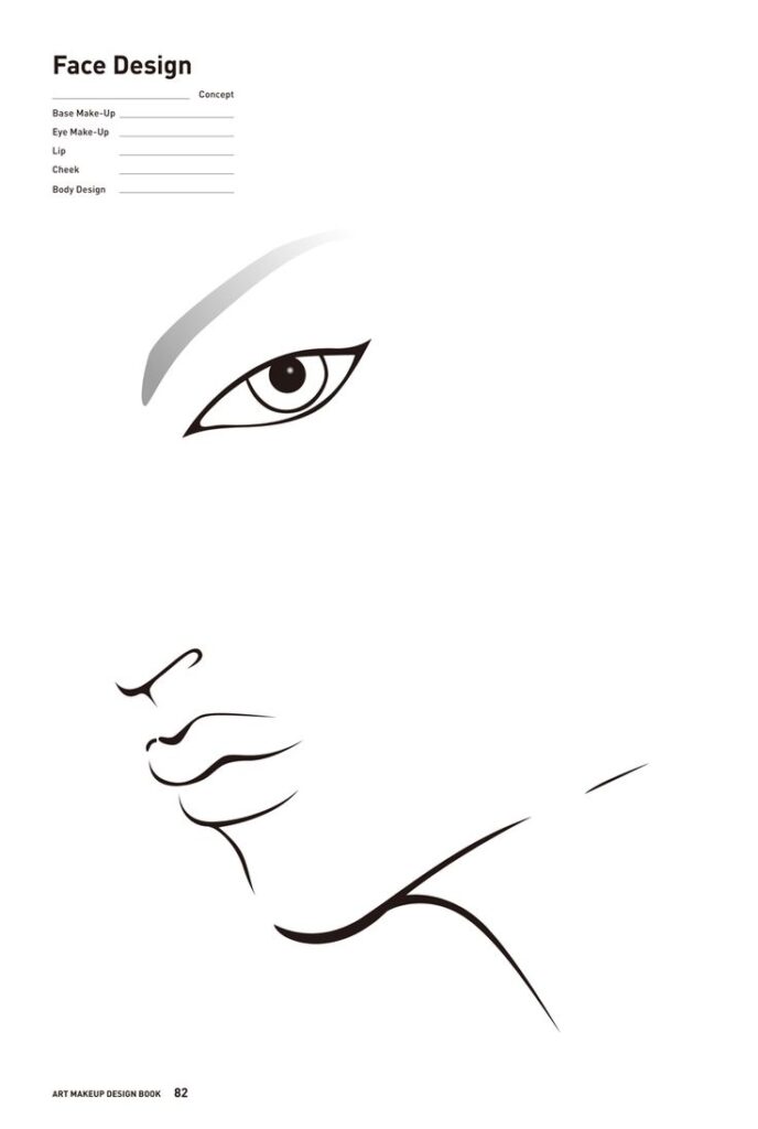 Free Printable Face Chart For Makeup Artists facechart makeup mua eugenepokotilov muafacechart Face Chart Face Painting Designs Abc Coloring Pages