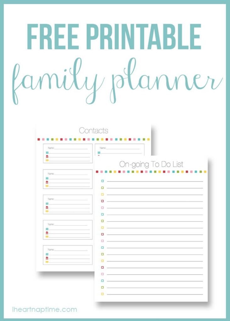 Free Printable Family Planner Family Planner Printables Family Planner Weekly Family Planner