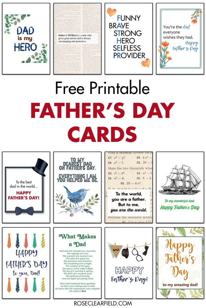 Free Fathers Day Printable Cards