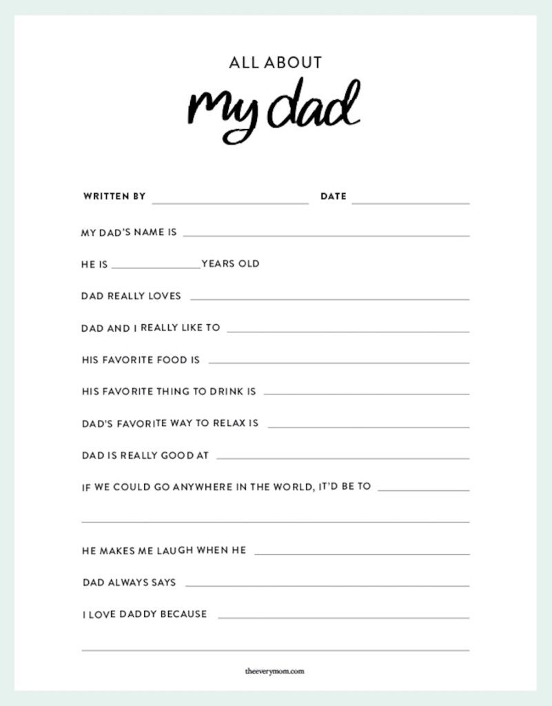 Free Printables For Father's Day