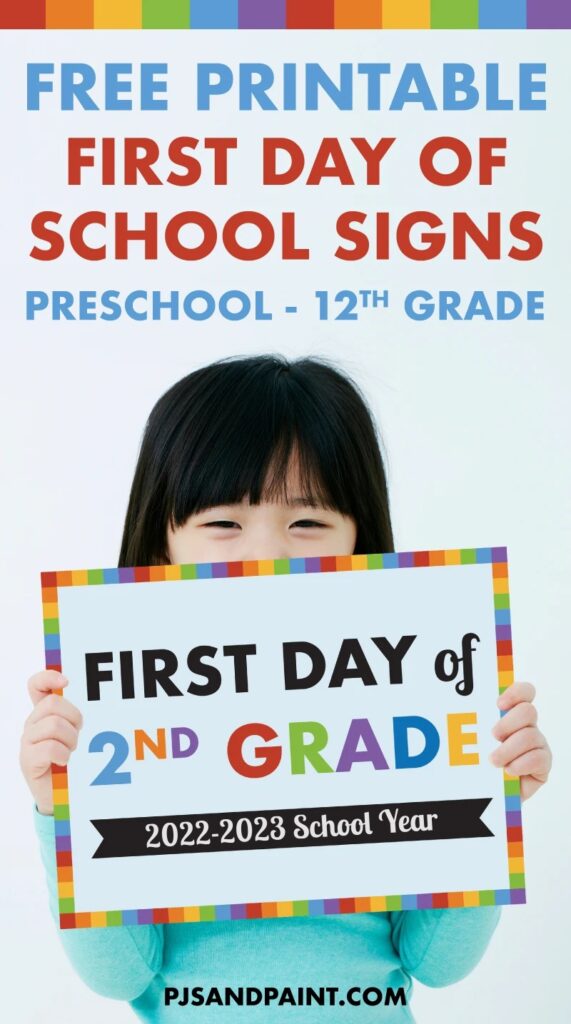 Free Printable First Day Of Kindergarten