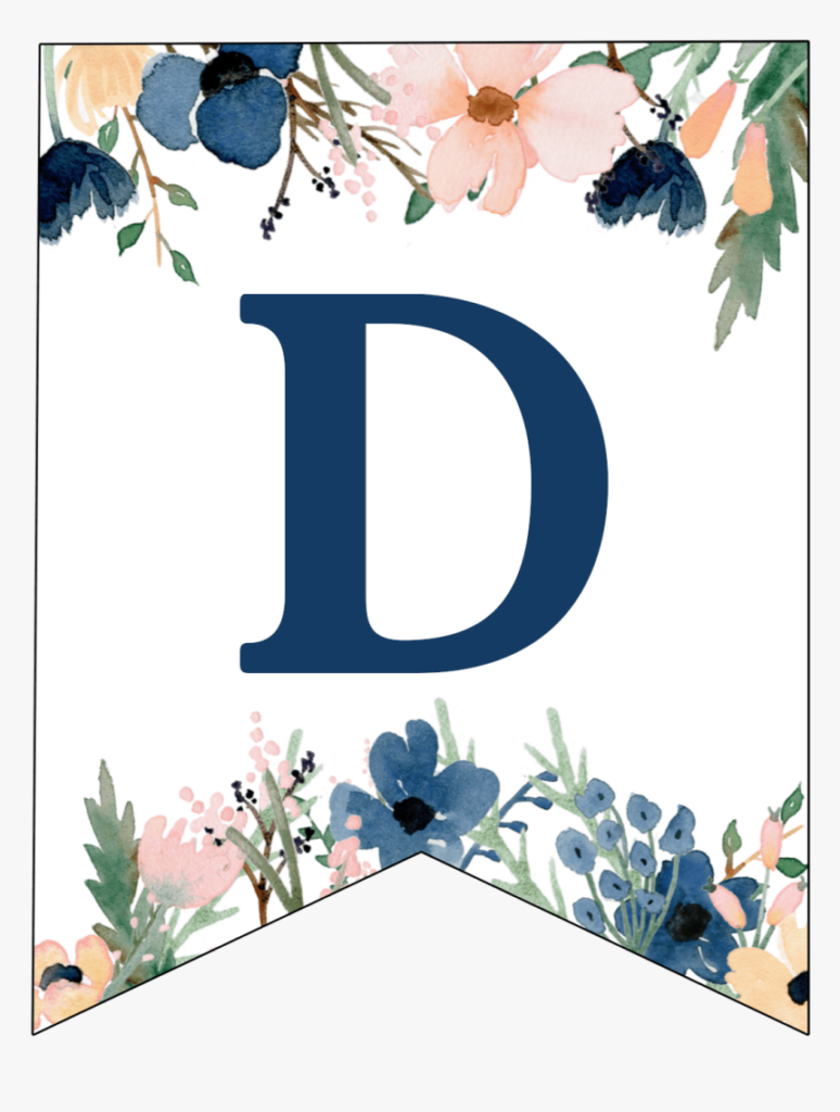 Free Printable Floral Banner Letters HD Png Download Transparent Png Image PNGitem