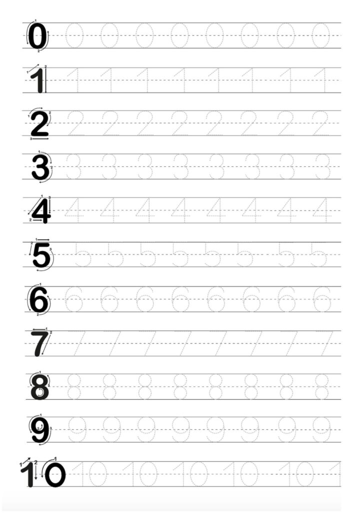 Free Printable For Tracing Letters Numbers Tracing Worksheets Tracing Worksheets Free Printable Preschool Worksheets