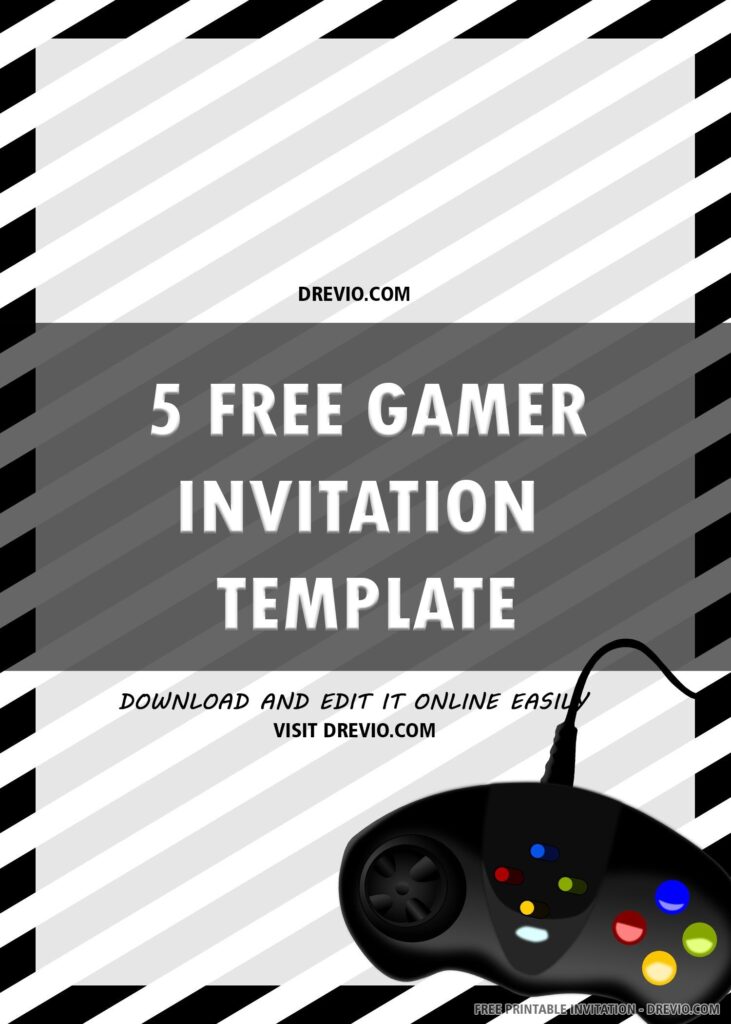 Free Printable Gamer Invitation Templates Free Printable Games Printable Birthday Invitations Free Printable Birthday Invitations