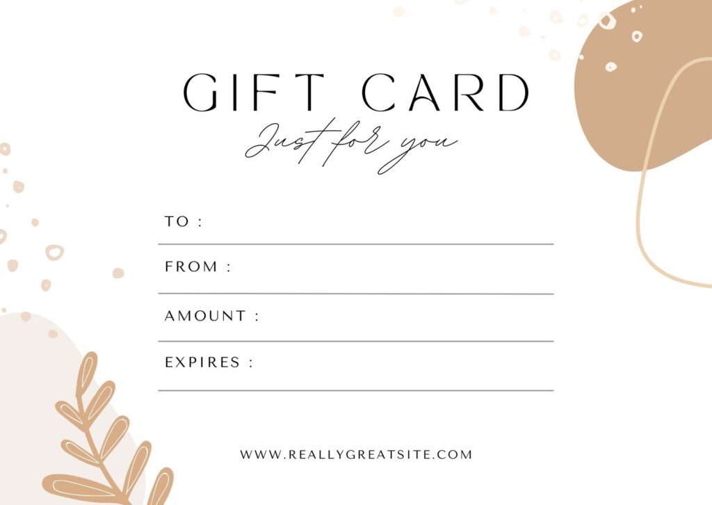 Free Printable Gift Certificate Template Pdf