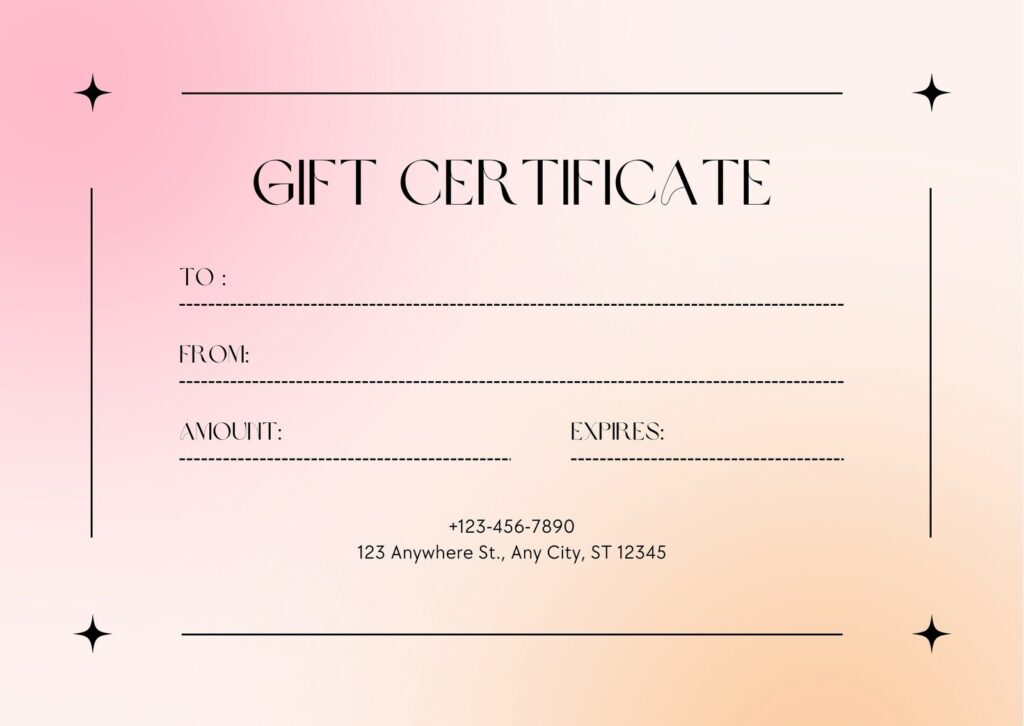 Free Printable Gift Certificate Templates To Customize Canva