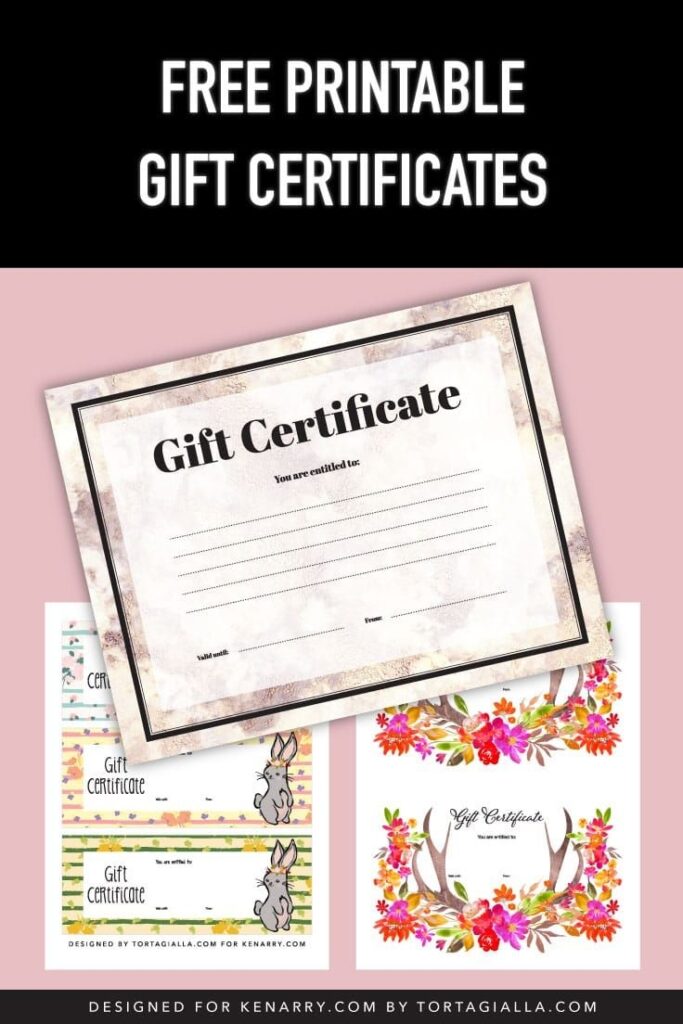 Free Printable Gift Certificates Free Printable Gift Certificates Printable Gift Certificate Printable Gift