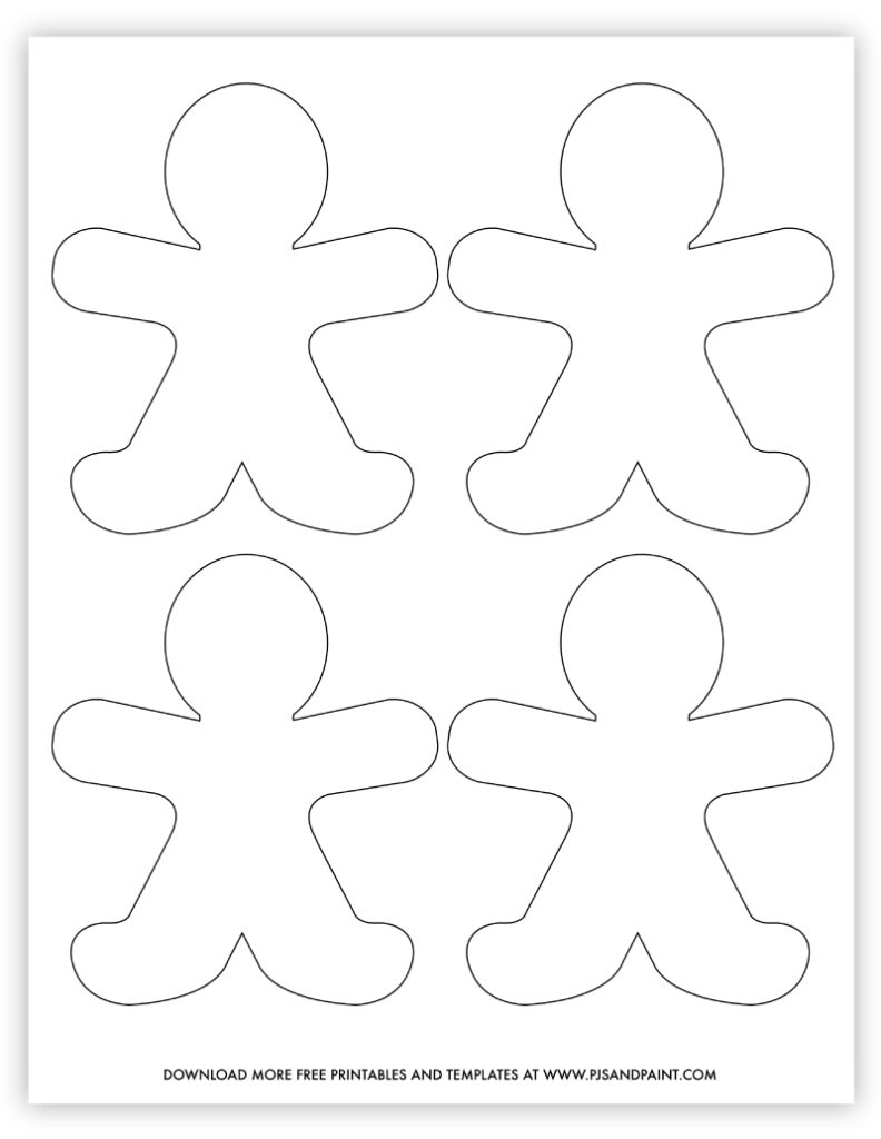 Free Printable Gingerbread Man Template Pjs And Paint