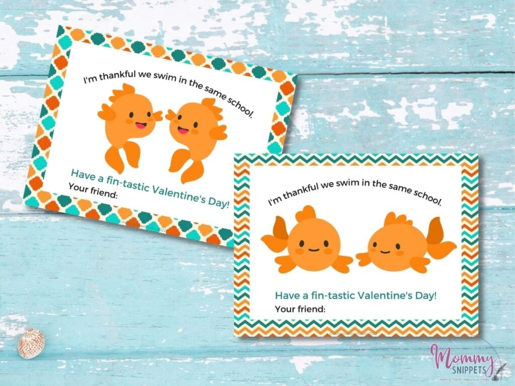 Free Printable Goldfish Valentines For Kids Mommy Snippets