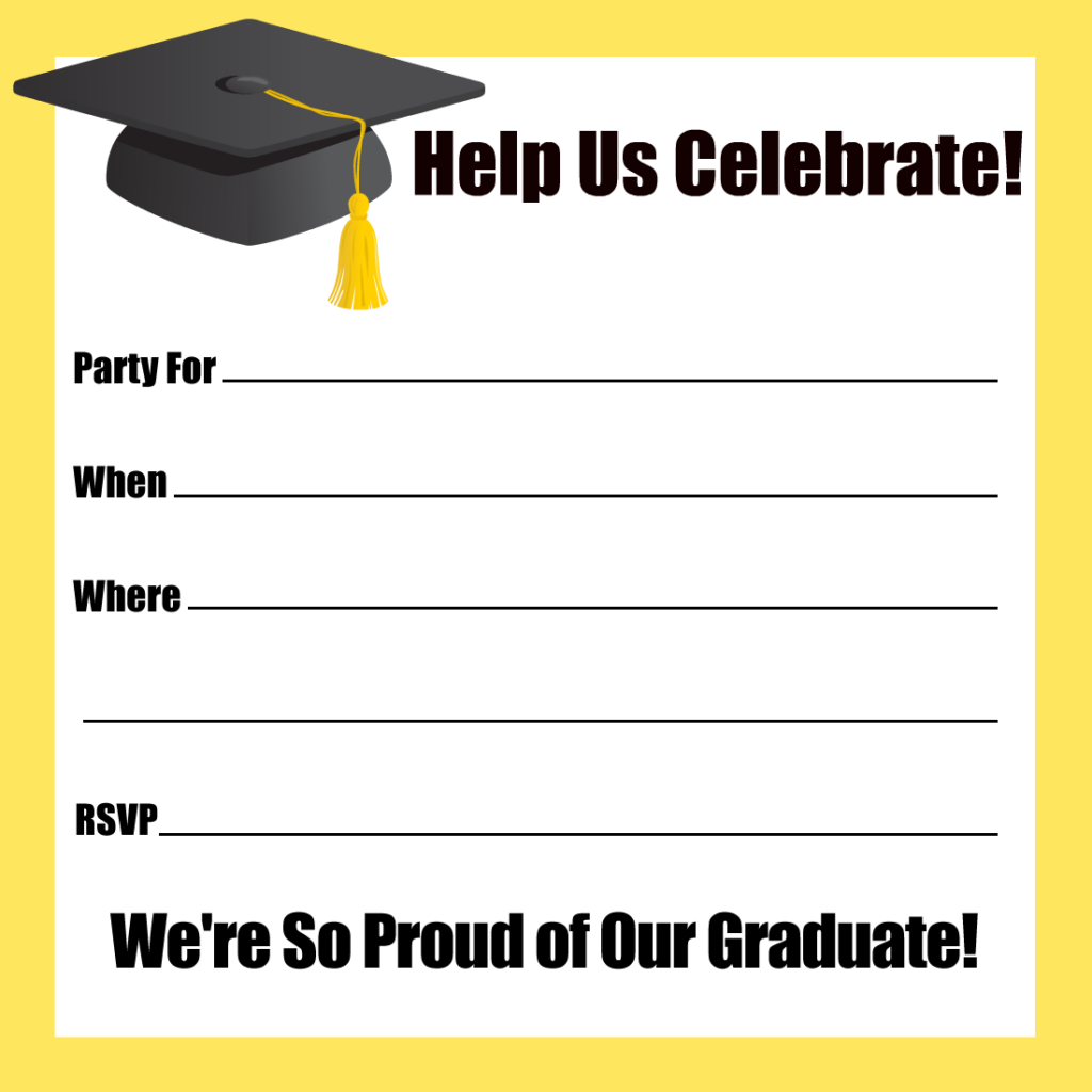 Free Printable Graduation Party Invitations Free Printable Graduation Invitations Graduation Party Invitations Templates Printable Graduation Invitation