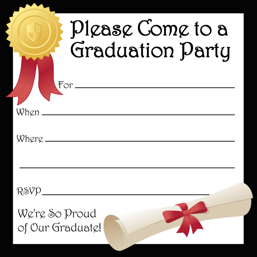 Free Printable Graduation Party Invitations Printable Graduation Invitation Graduation Party Invitations Templates Graduation Invitations Template