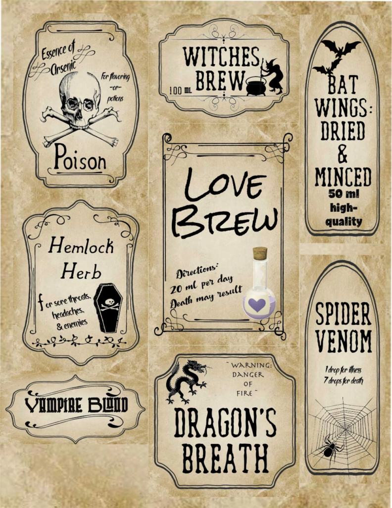 Free Printable Apothecary Labels