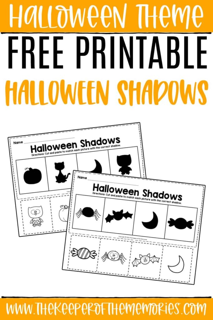 Free Printable Halloween Cut And Paste Worksheets The Keeper Of The Memories