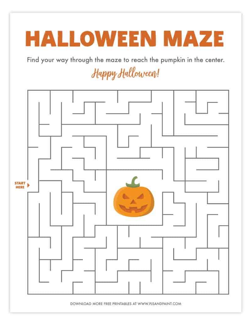 Free Halloween Maze Printables Free Printable Templates