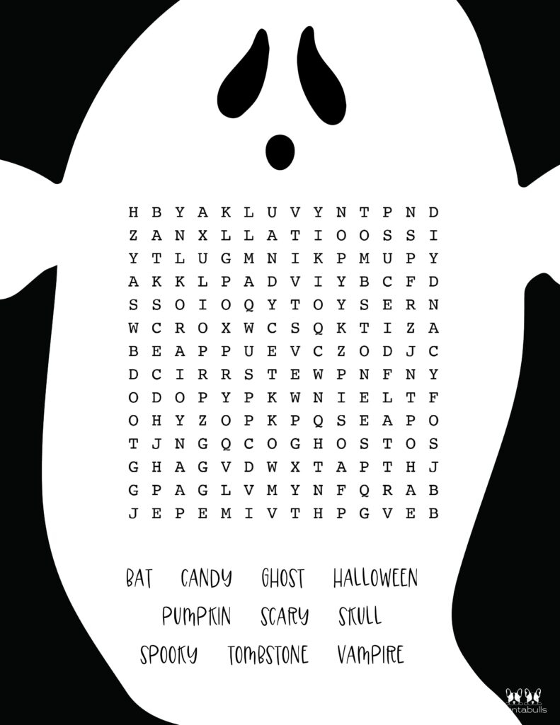 Free Halloween Printables Word Search