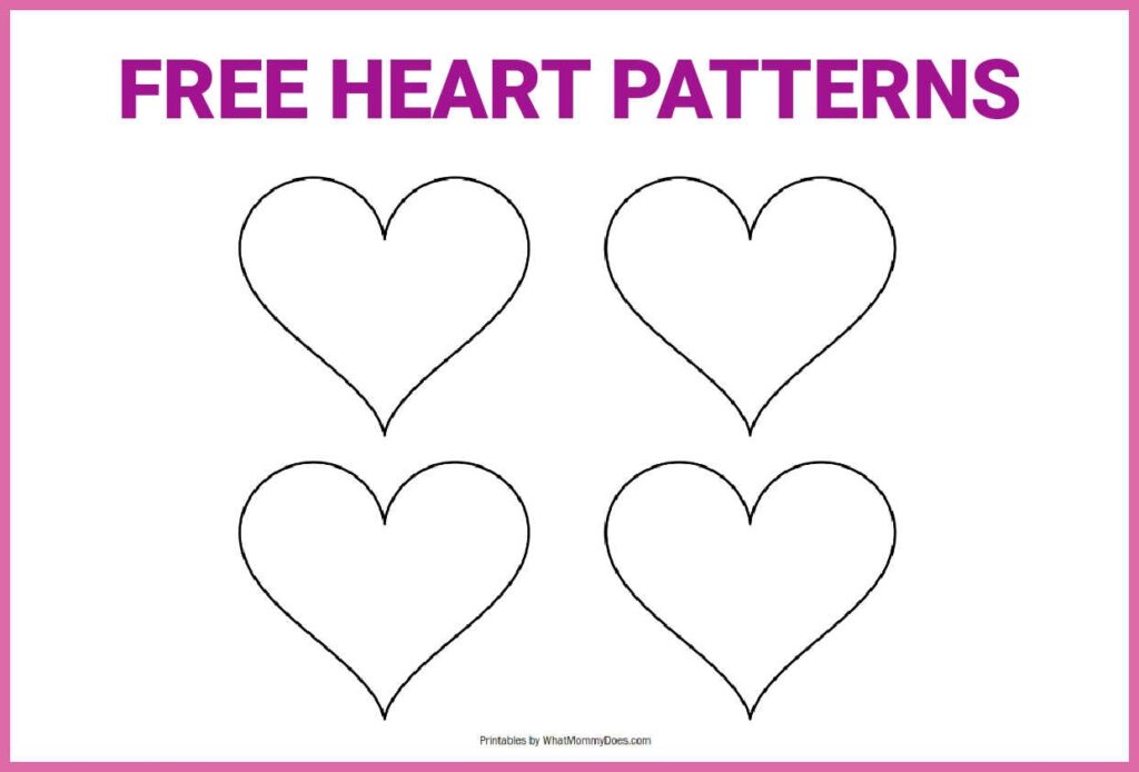 Free Printable Heart Templates 9 Large Medium Small Stencils To Cut Out What Mommy Does