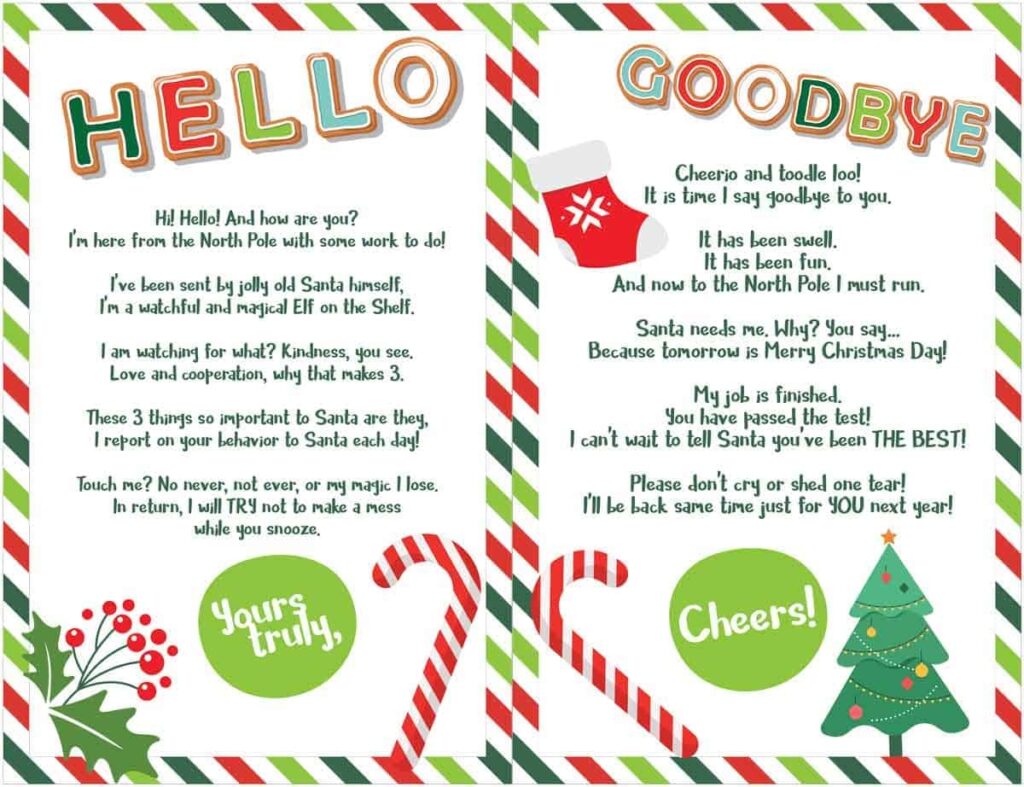 Elf On The Shelf Free Printable Letters