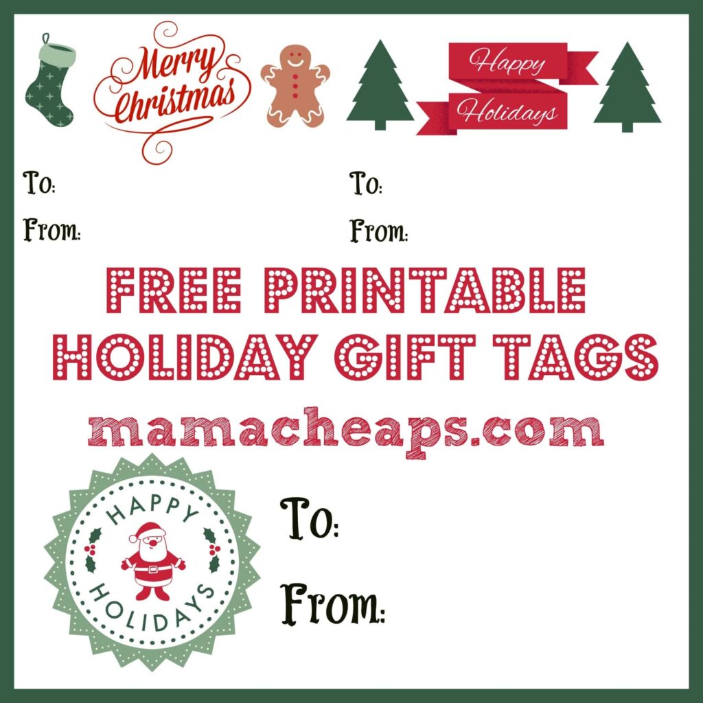 Free Printable Holiday Gift Tags Great For Magazines Etc Mama Cheaps 