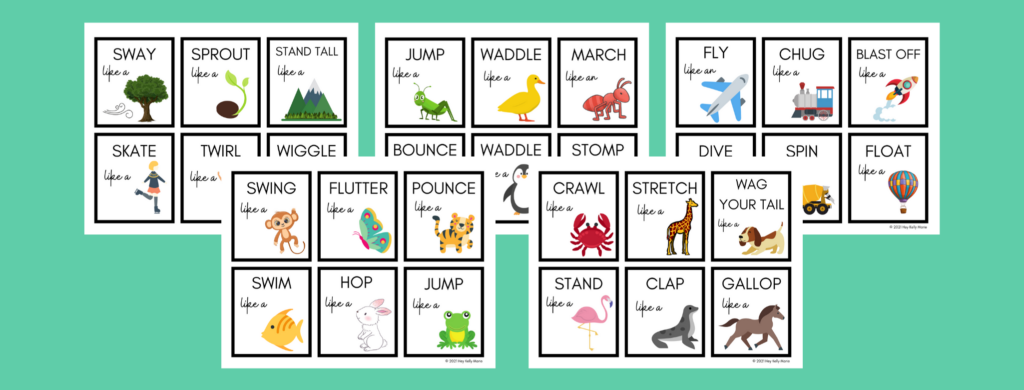 Free Printable Indoor Movement Activity Cards 