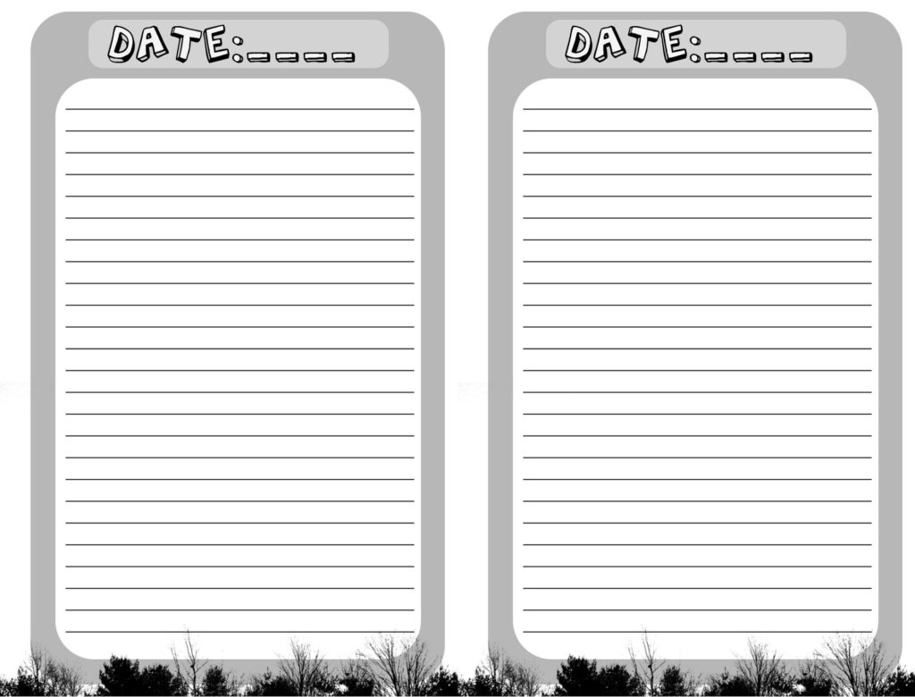 Free Printable Journal Pages Topic Blank Journal Pages Printable For You NEW Added Completed Planner Stationery Journal Cards Artist Trading Cards