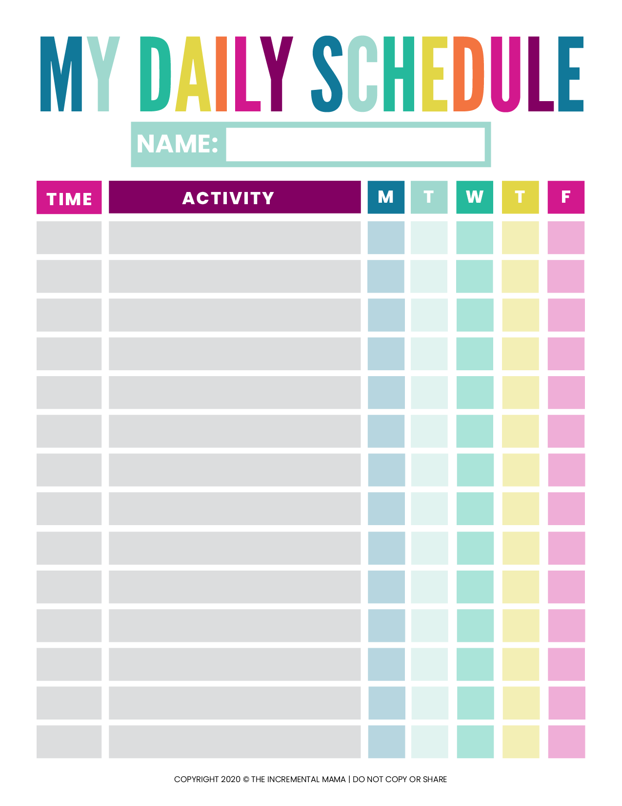 Free Printable Kid s Daily Schedule Template Daily Schedule Template Daily Schedule Kids Kids Schedule