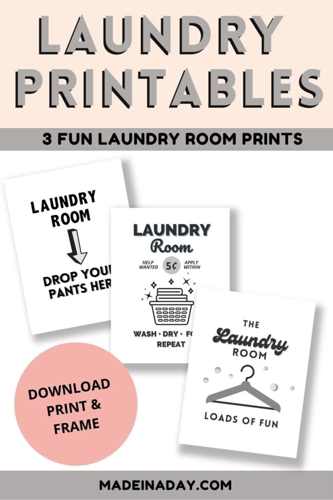 Free Laundry Room Printables