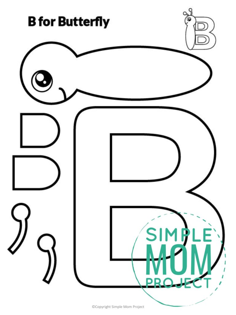 Free Printable Letter B Craft Template Simple Mom Project