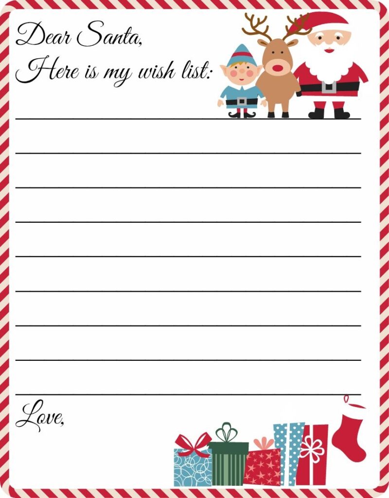 Free Santa List Printable