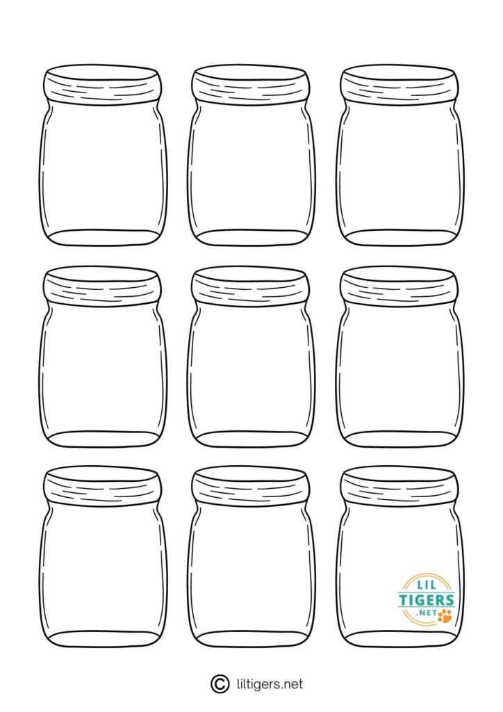 Free Printable Mason Jars