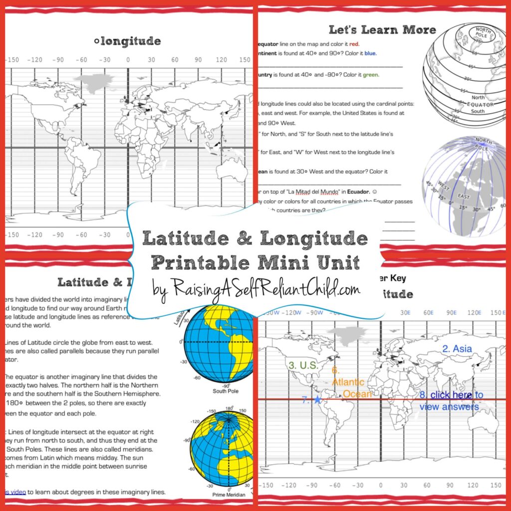 Free Printable Latitude And Longitude Worksheets