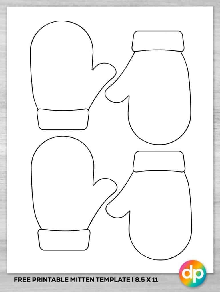 Free Printable Mitten Templates Daily Printables