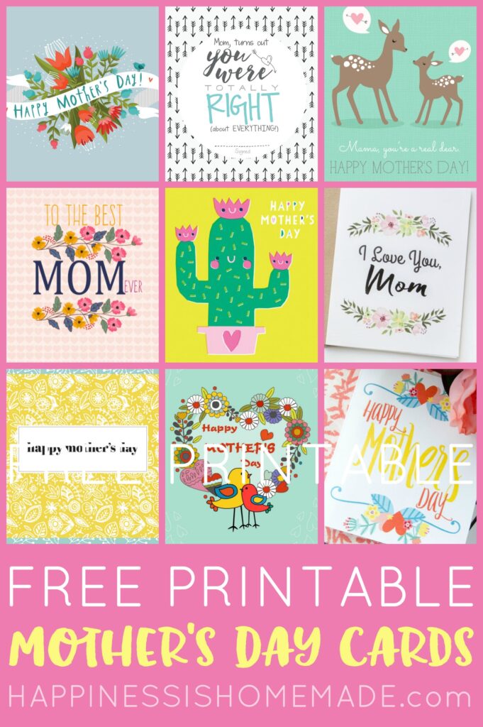 Free Printable Mother s Day Cards Happiness Is Homemade