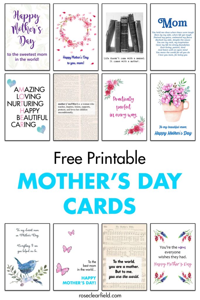 Free Printable Mother s Day Cards Rose Clearfield