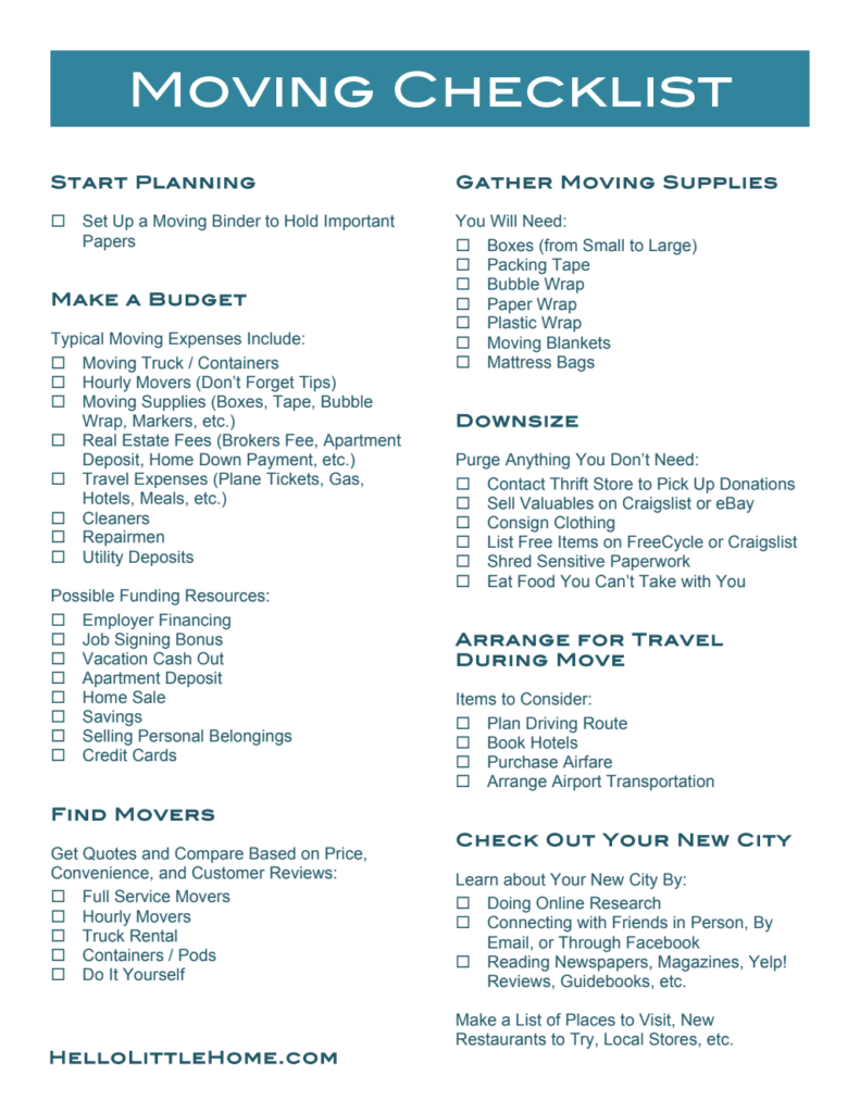 Free printable moving checklist pdf Google Drive Moving Checklist Moving House Tips Making A Budget