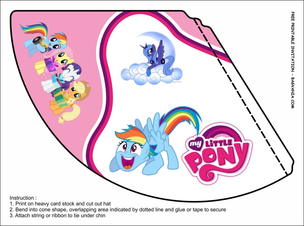 Free Printable My Little Pony Birthday Party Kits Template My Little Pony Birthday Party Pony Birthday Party My Little Pony Birthday