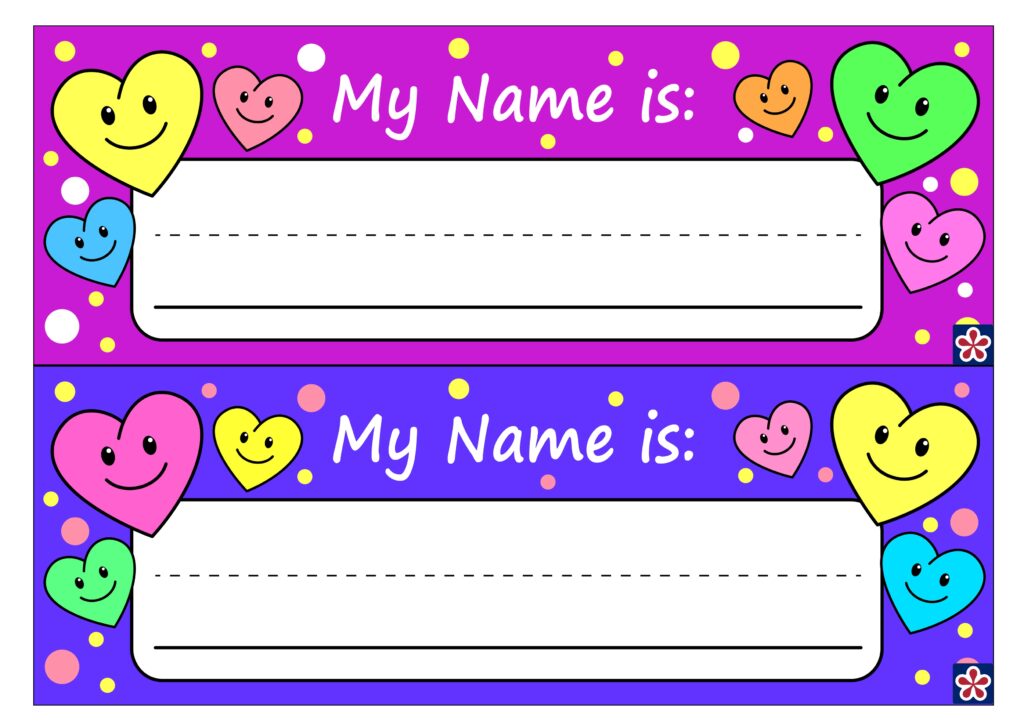 Free Printable Name Tags For Preschoolers TeachersMag