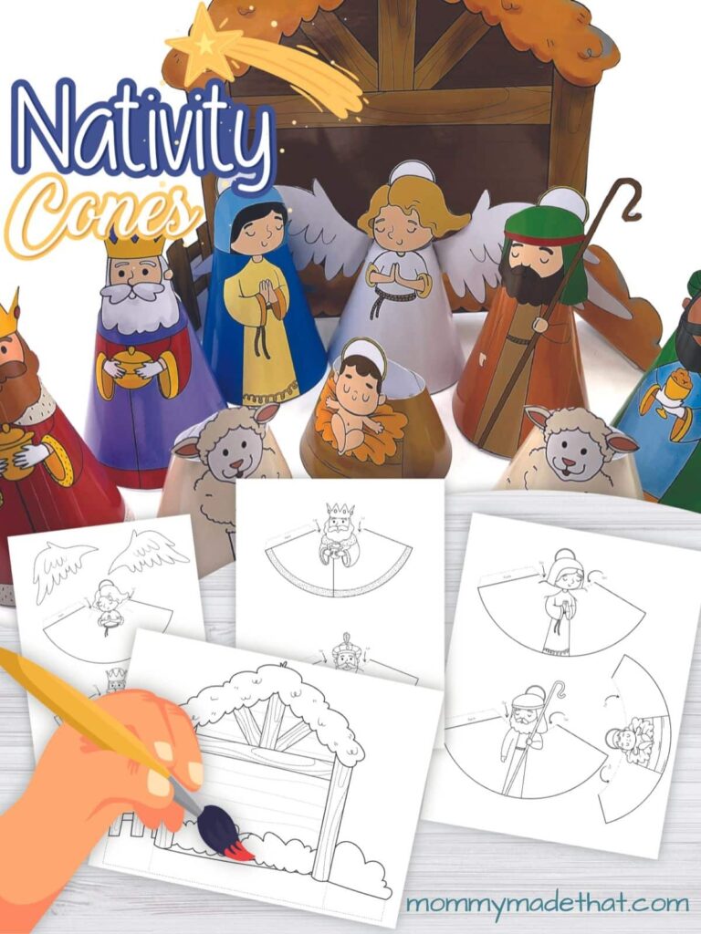 Free Printable Nativity Scene Super Cute 3D Scene 