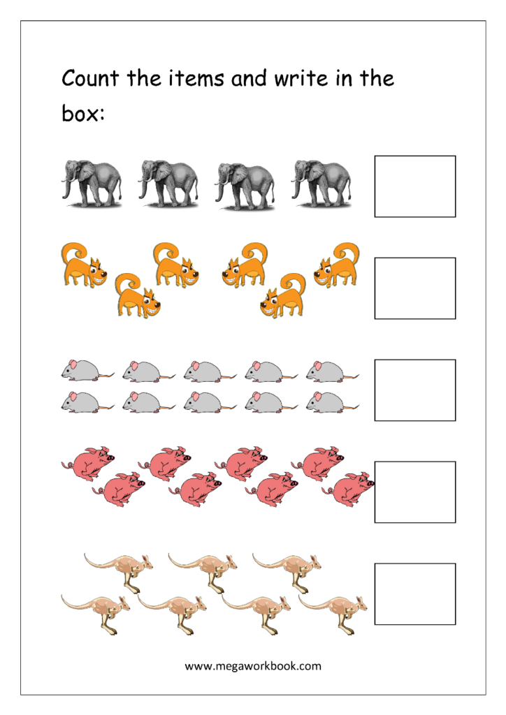 Free Printable Counting Worksheets