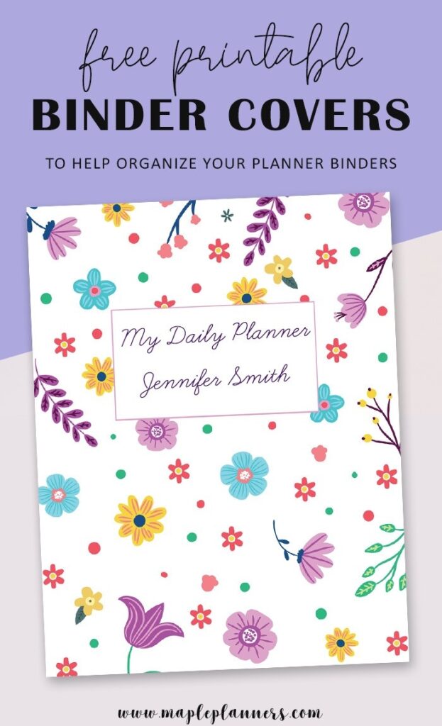 Free Printable Planner Binder Covers